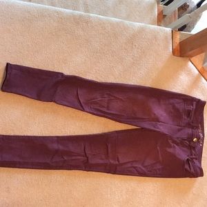 High Rise Maroon AE jeggings